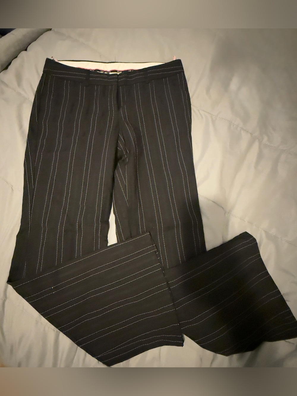 The Limited Black Pinstripe Dress Pants